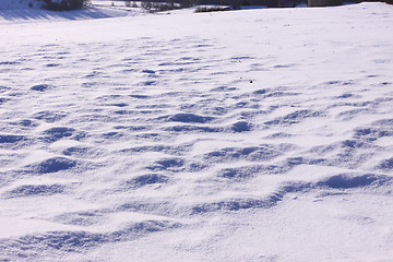 Image showing snowy landscape in the winter sun in France