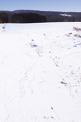 Image showing snowy landscape in the winter sun in France