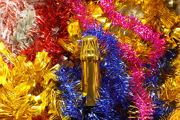 Image showing garlands and decorations for Christmas and New Year