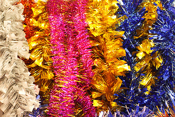 Image showing garlands and decorations for Christmas and New Year