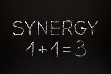 Image showing Synergy Concept on Blackboard