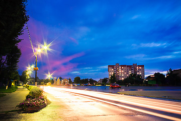 Image showing night traffic light 