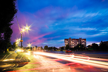 Image showing night traffic light 