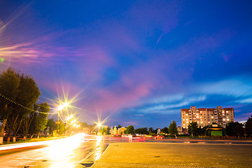 Image showing night traffic light 