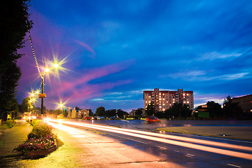 Image showing night traffic light 