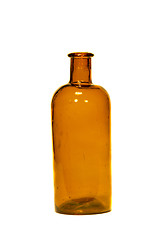 Image showing Old handmade glass bottle isolated on white 