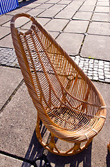 Image showing chair seat wicker from wooden tree twigs cane 
