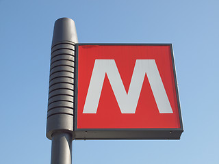 Image showing Subway sign