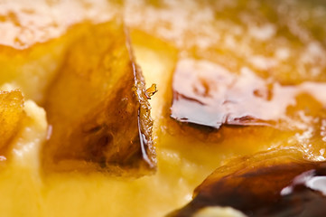 Image showing French dessert - cream brulee, burnt cream 