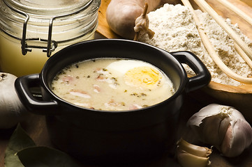 Image showing Traditional Polish White Borscht For Easter 