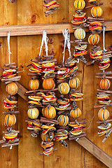 Image showing Dried orange Christmas decorations