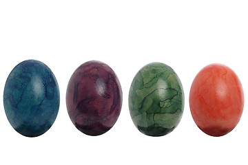 Image showing Four easter eggs isolated