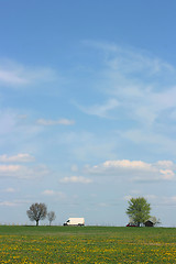 Image showing Van on rural land