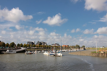 Image showing boat in the marina of crotoy in France