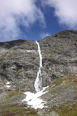 Image showing wild streams and waterfalls of Norway in summer