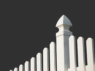 Image showing White Picket Fence