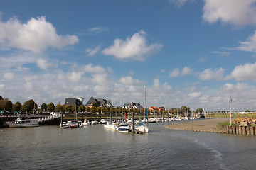 Image showing boat in the marina of crotoy in France
