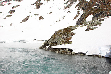 Image showing wild streams and waterfalls of Norway in summer