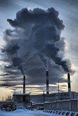 Image showing Smoke from pipes