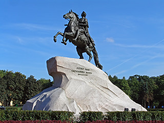 Image showing Copper Rider. Monument to Peter the First. 1768-1782. Saint-Petersburg. Russia