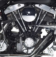 Image showing motor of a motorbike