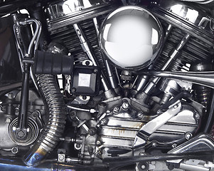 Image showing motor of a motorbike