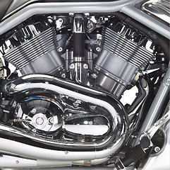 Image showing motor of a motorbike