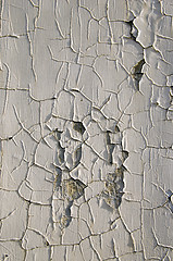 Image showing background of vintage white paint wood plank wall 