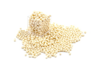 Image showing White chocolate beans