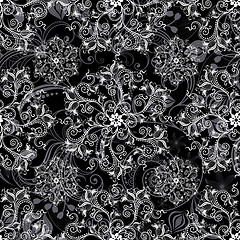Image showing Black seamless pattern