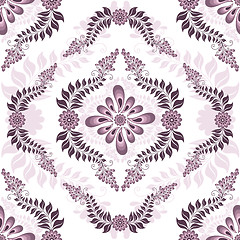 Image showing Seamless white-pink pattern