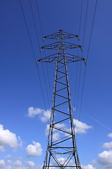 Image showing electric pylon, high voltage line