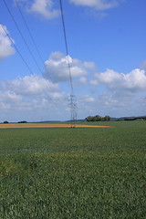 Image showing electric pylon, high voltage line