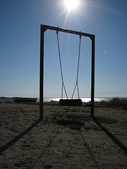 Image showing Seaside swing