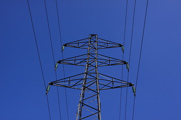 Image showing electric pylon, high voltage line