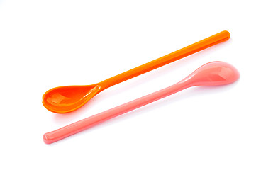 Image showing Plastic spoons