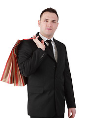 Image showing Businessman with shopping bag
