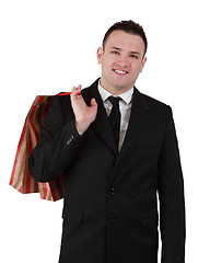 Image showing Businessman with shopping bag