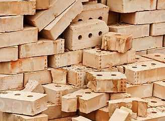 Image showing Clay bricks for the restoration of monuments