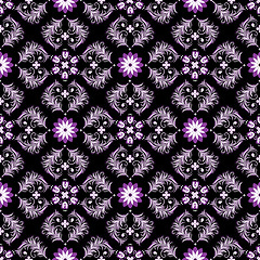Image showing Seamless black vintage pattern