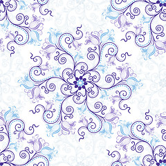 Image showing White-blue seamless pattern