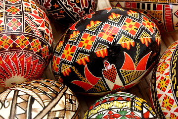 Image showing hand painted eggs