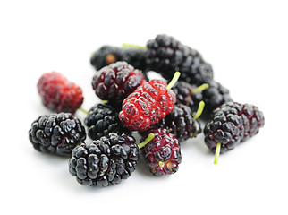 Image showing Fresh mulberries