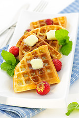 Image showing Belgian waffles