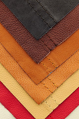 Image showing Leather upholstery samples