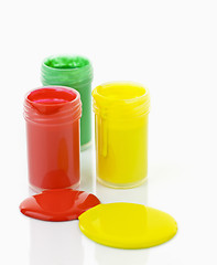 Image showing Paint of different colors spilled