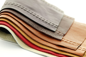 Image showing Leather upholstery samples