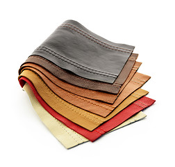 Image showing Leather samples