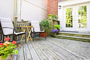 Image showing Wooden deck at home