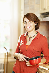 Image showing Woman in kitchen at home